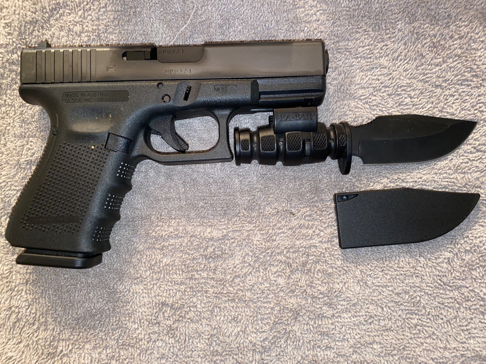 laserlyte Kabar,KaBar,Ka-Bar bayonet Glock Pistol knife (discontinued)SEE PICS!