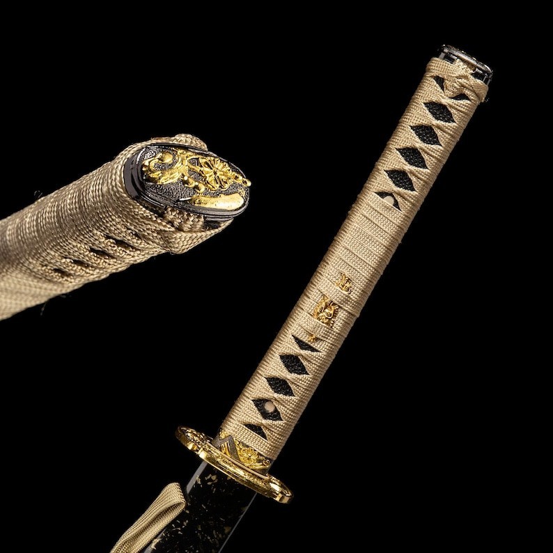 Handmade Golden Dragon Katana Full Tang High Carbon Steel Best For Xmas Gift