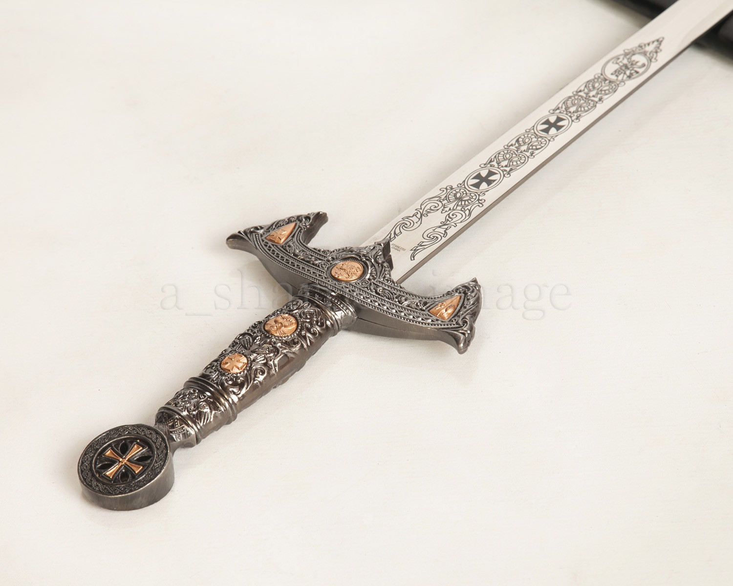 Medieval Templar Knight Crusader 30″ Sword with Scabbard Renaissance Cosplay