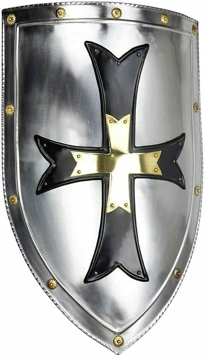 Medieval Armor Crusader Templar Shield 18G Mild Steel Handmade Viking Shield