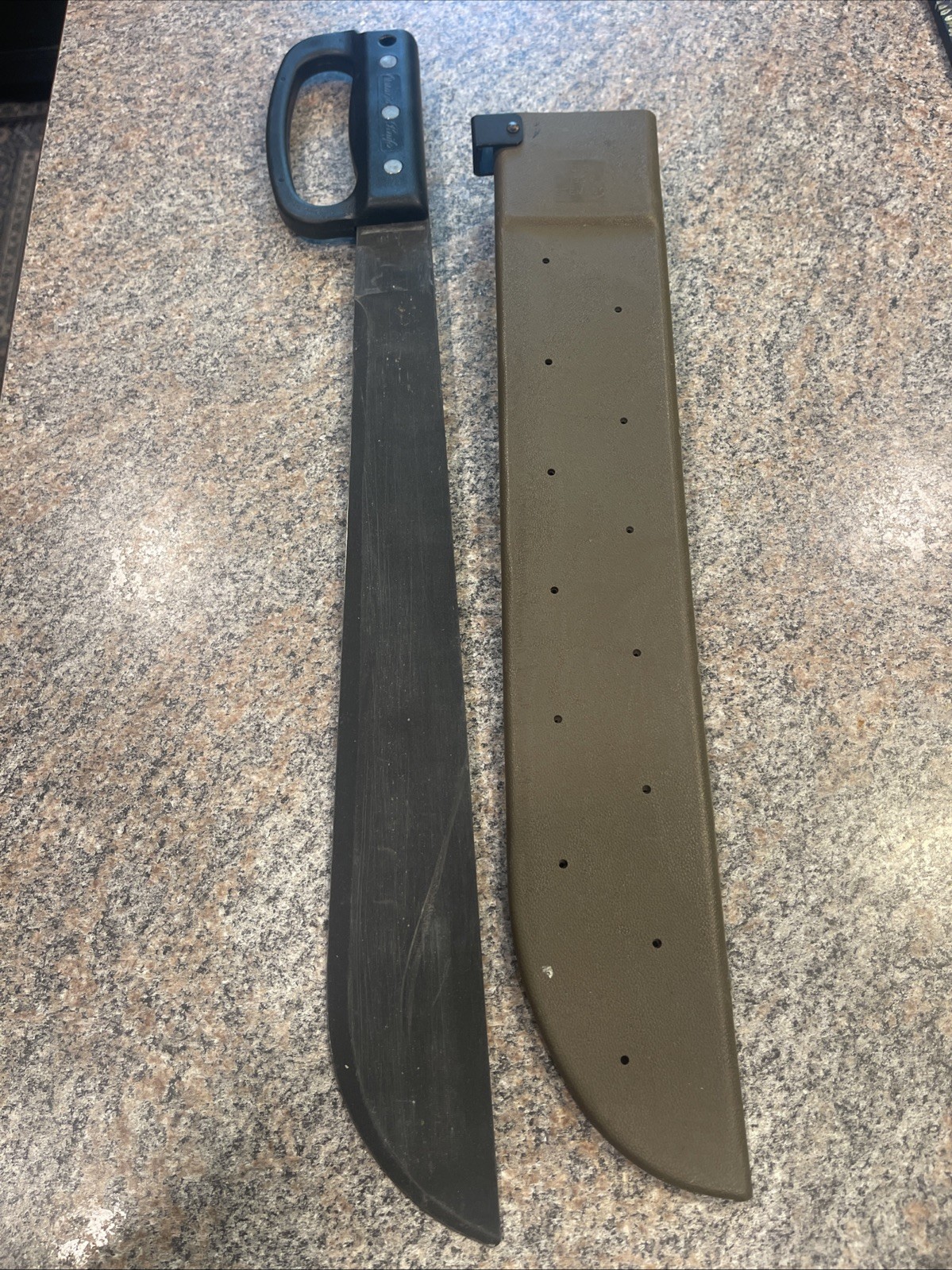 NOS 18 Inch Blackie Collin’s MACHETE W/ Green 96 Stemaco Sheath USA A3 Corneta