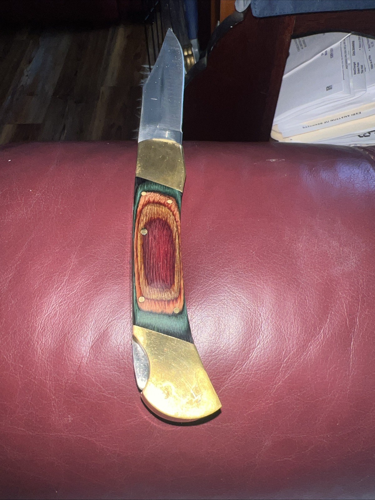 Very Rare Case XX Lock Blade 2159-LSSP Folding Knife, Sheath & Box Number 177