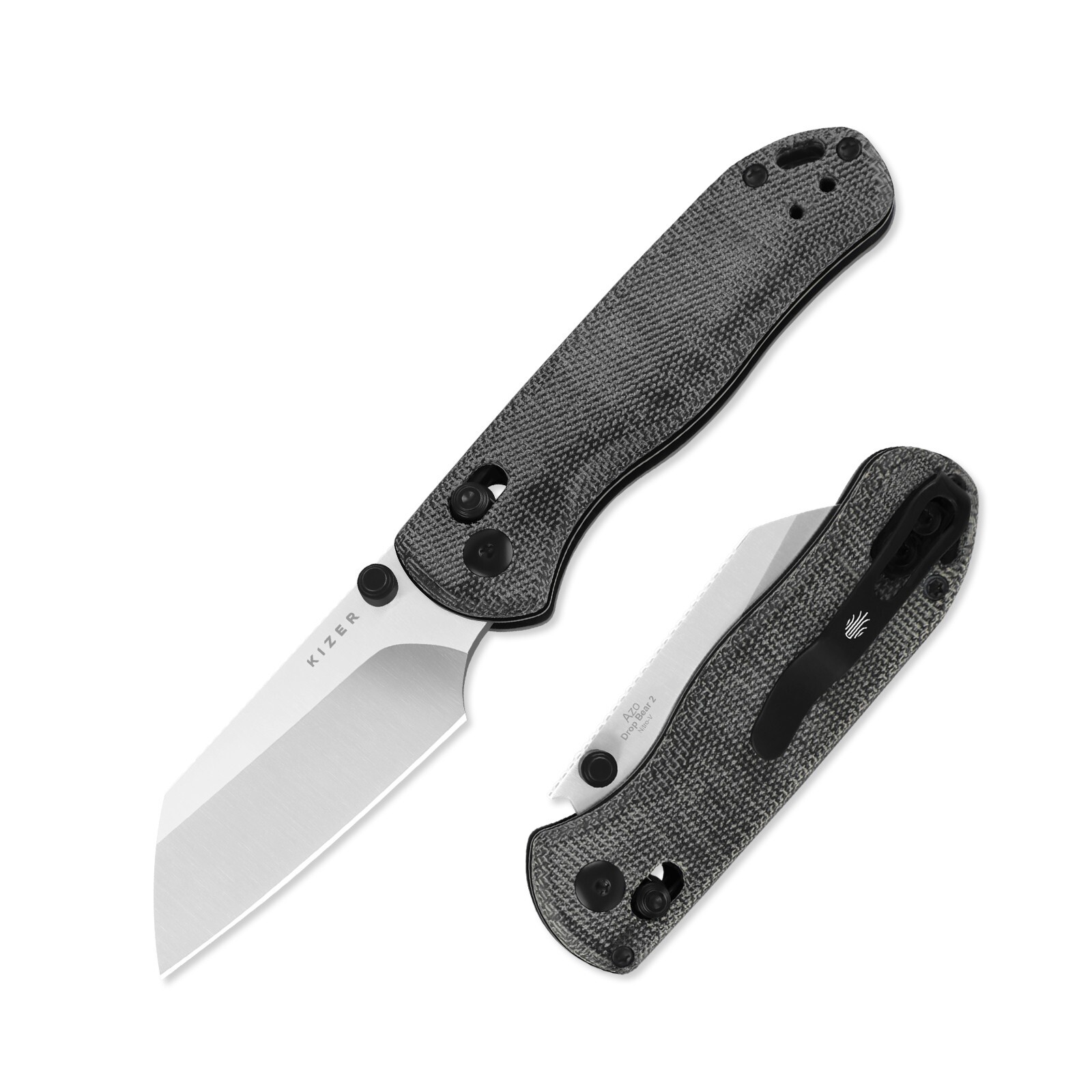 Kizer Drop Bear 2 Folding Pocket Knife Nitro-V Blade Micarta Handle V3619.2KS1
