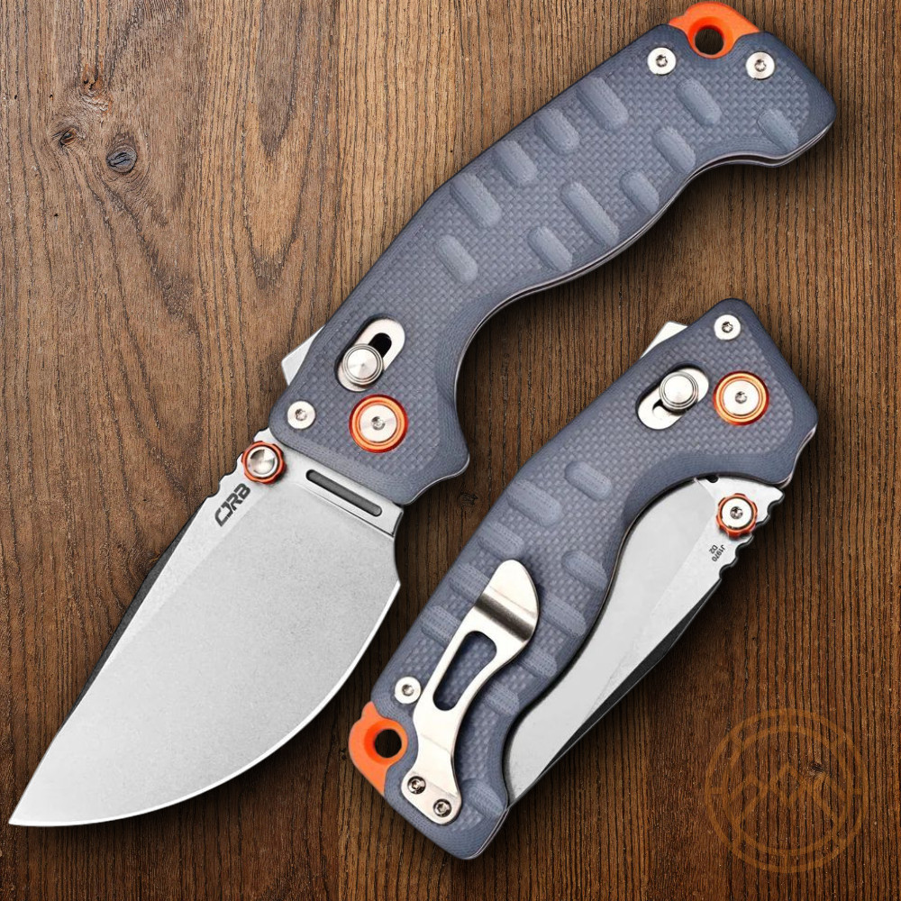 CJRB Doubletap Folding Knife 3⅞» D2 Tool Steel Drop Point Blade Blue G10 Handle