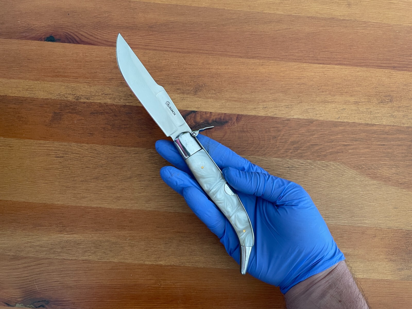 4.3″ Spanish Navaja Teja Albacete Pocket Knife Nacre Imitation – US Seller
