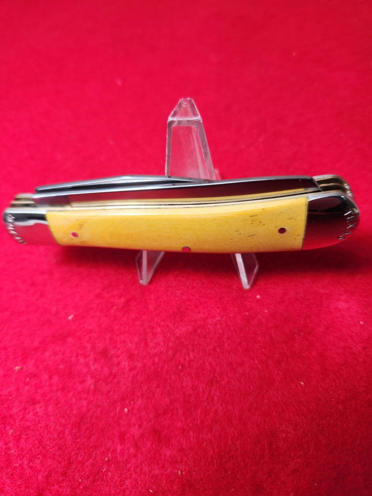 Moore Maker Matador, Texas 5202 LH Longhorn Trapper Knife Yellow Bone 2020 NIB