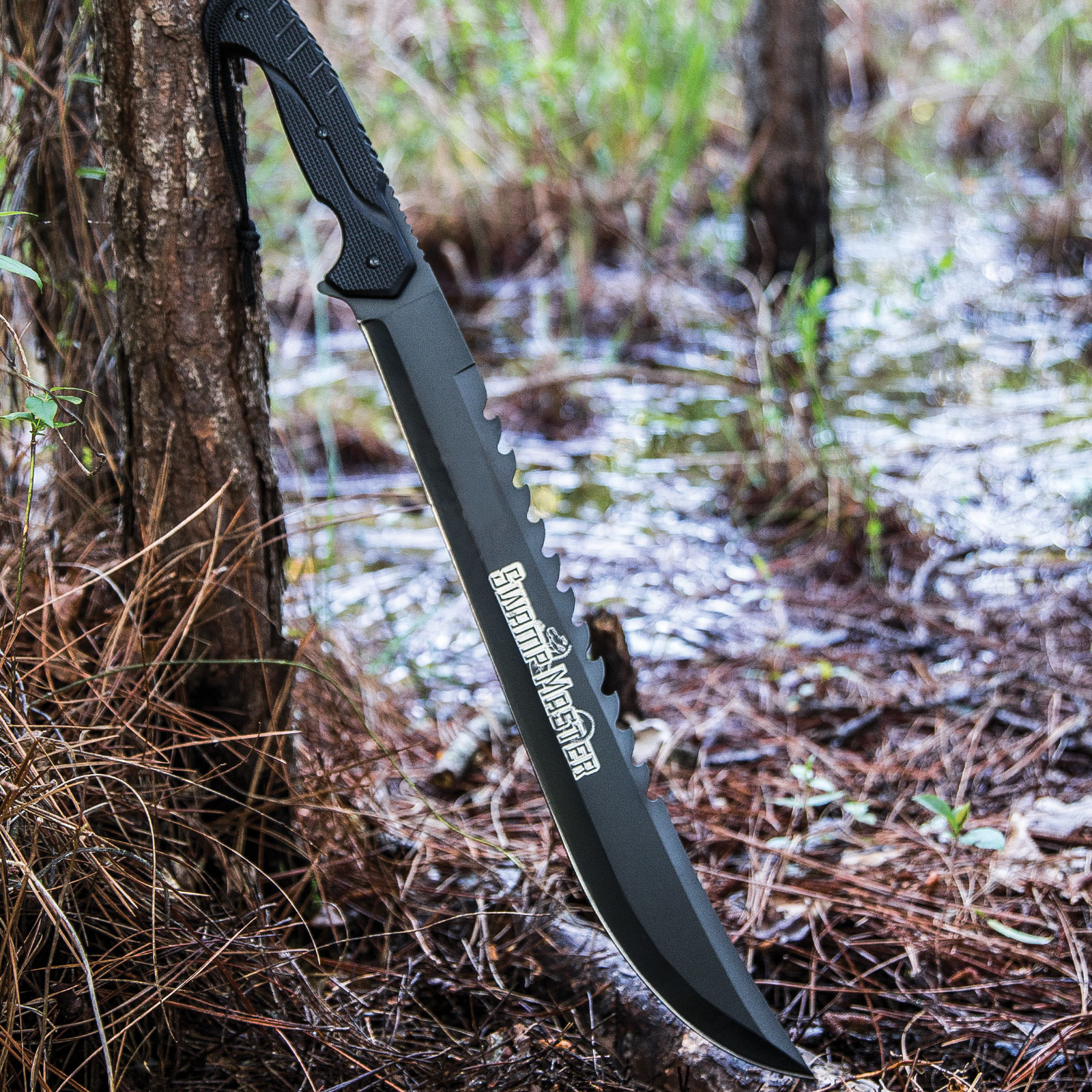 24″ Black Legion Swamp Master Full Tang Machete Fixed Blade Knife with Sheath