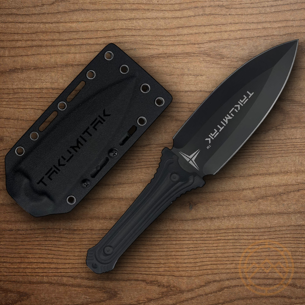 Takumitak Sentinel Fixed Knife 5.5″ Full Tang D2 Tool Steel Blade G10 Handle