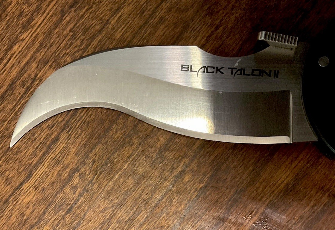COLD STEEL Black Talon ll 4″ S35VN Razor-Sharp Blade 5.5″ G-10 W/Tri-Ad Lock
