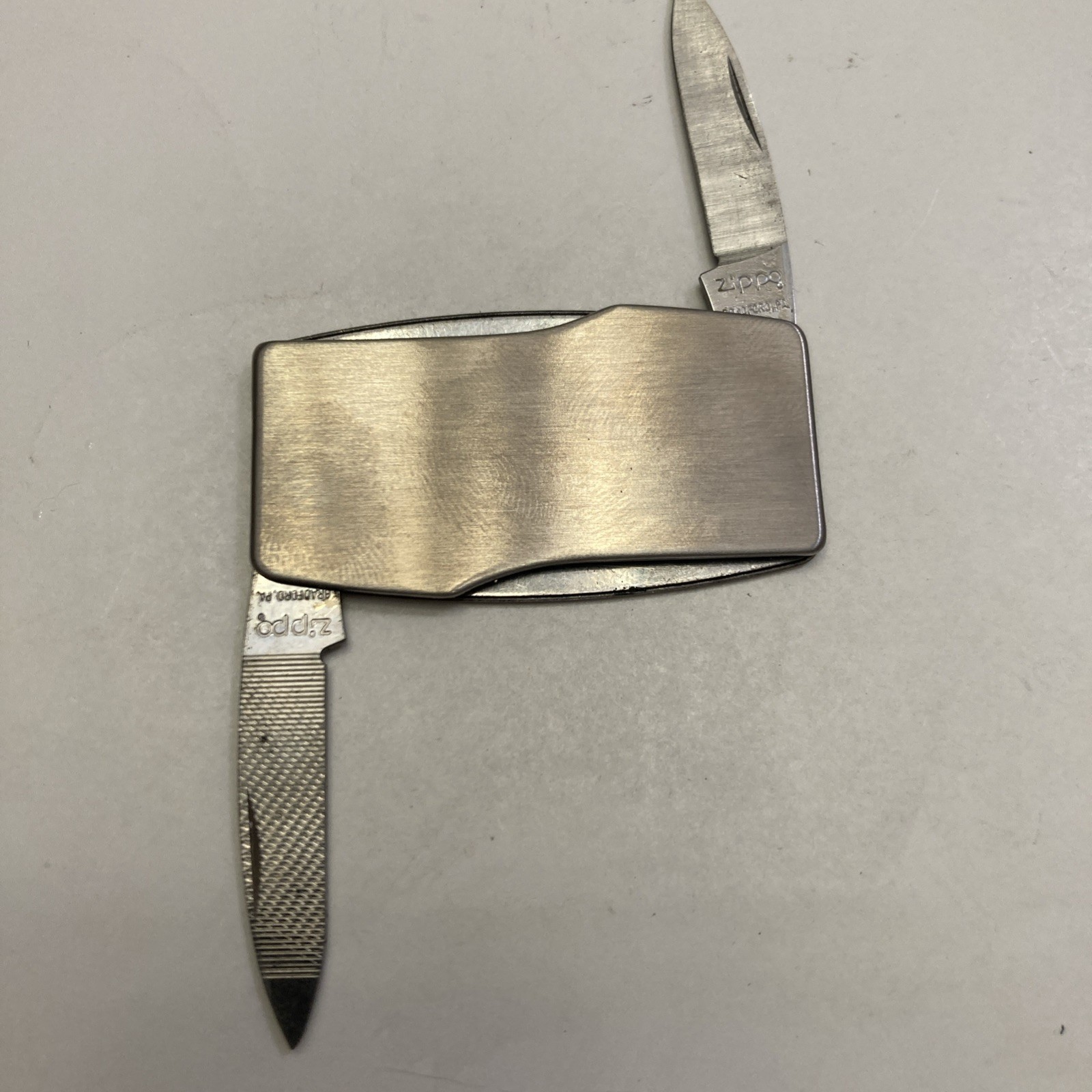 Zippo Pocket Knife with Case Branded Inland Container Company Made In USA