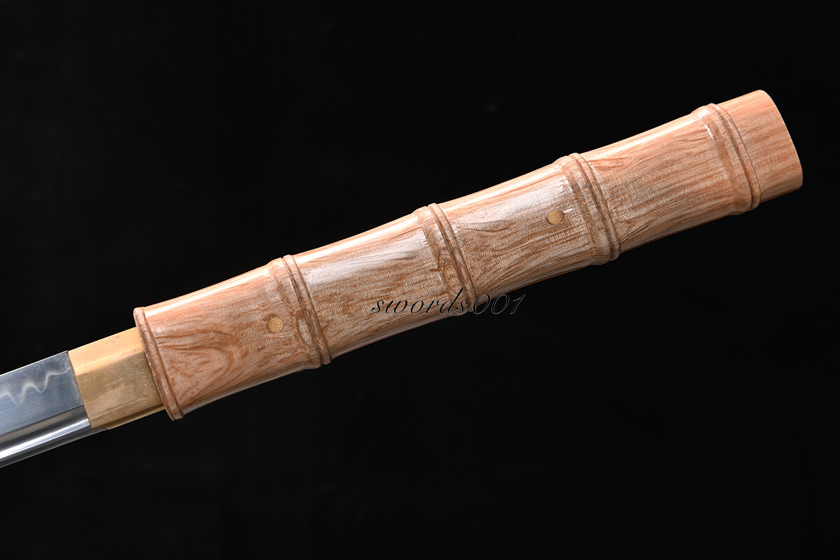 Bamboo-joint Style Shirasaya Sword T10 Japanese Samurai Katana Clay Tempered
