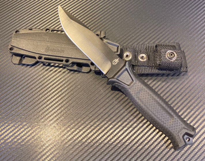 Gerber StrongArm Fixed Blade Knife Full Tang Tactical Survival Black New Outdoor