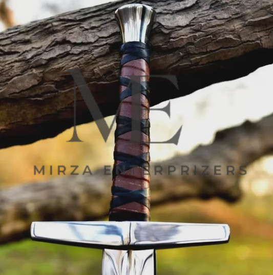 CUSTOM HANDMADE MEDIEVAL LONG SWORD WITH LEATHER SHEATH | USA TAX PAID