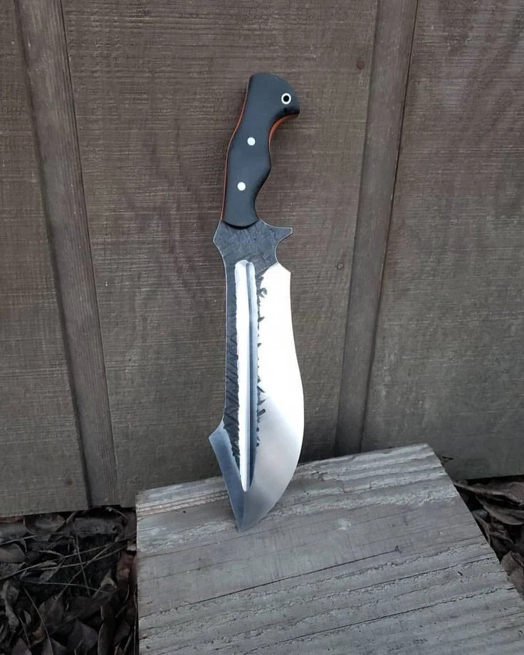 CUSTOM HANDMADE D2 TOOL STEEL HUNTING BOWIE KNIFE SURVIVAL KNIFE CAMPING KNIFE