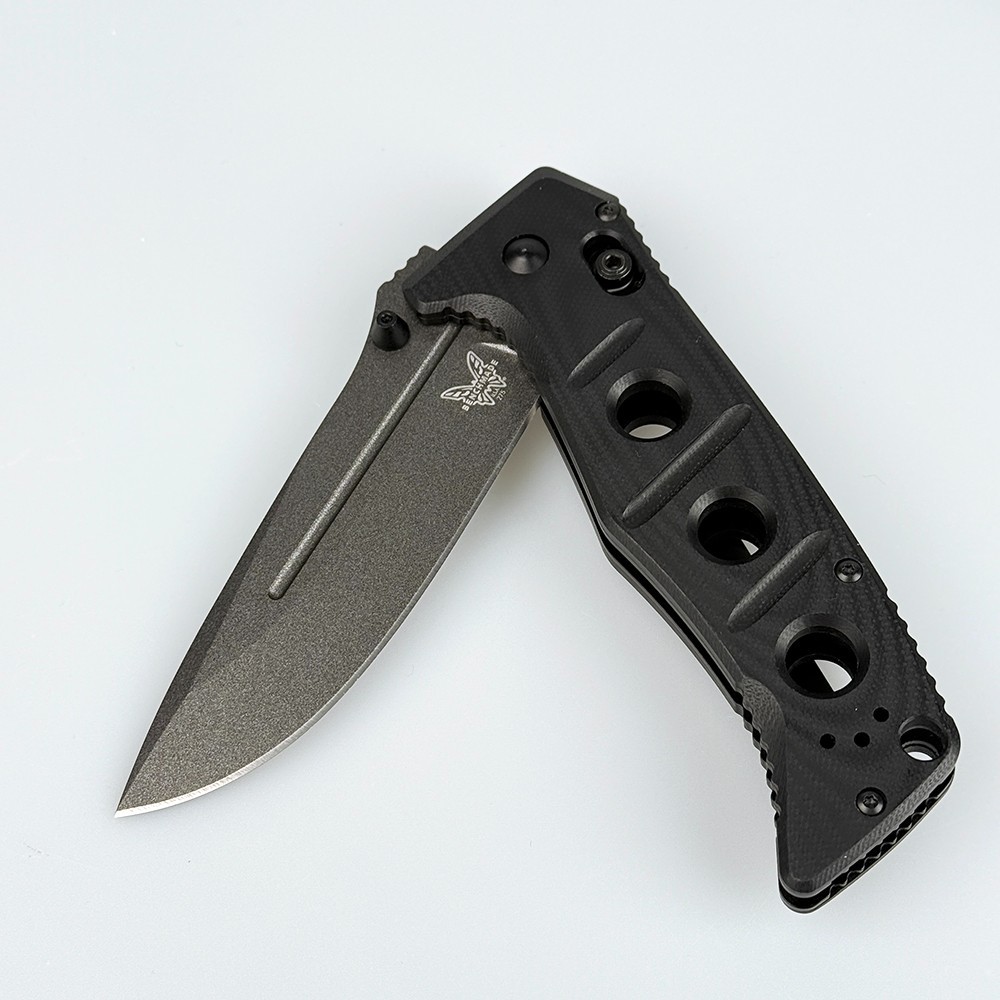 Benchmade Adamas275GY-1 CruWear Drop-Point Black G10 Handle Folding Knife