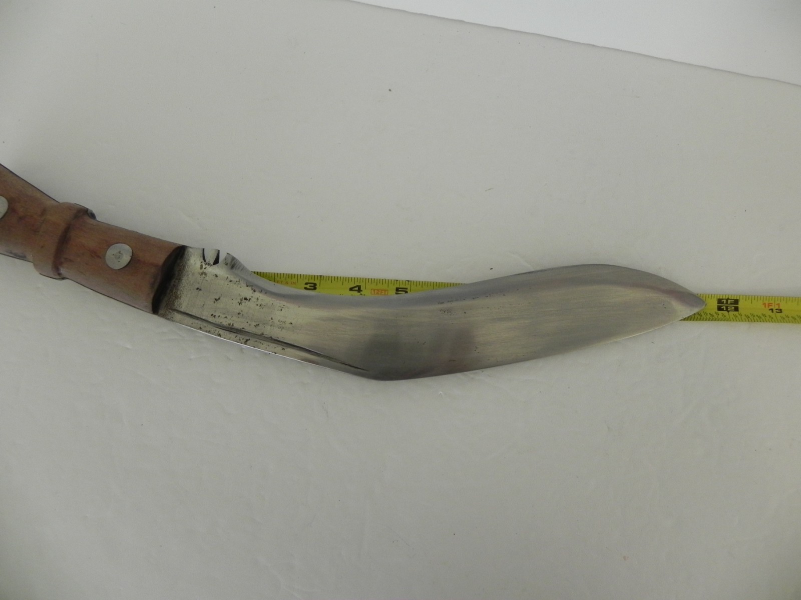 Reproduction Gurkha Khukri Knife w/ Recurved Blade and Wooden Handle in Sheath
