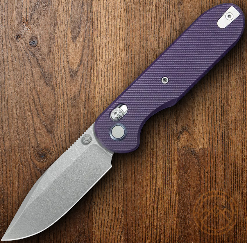 GEO Knife Ethereal Folding Knife 3″ Bohler M390 Steel Blade Purple G10 Handle