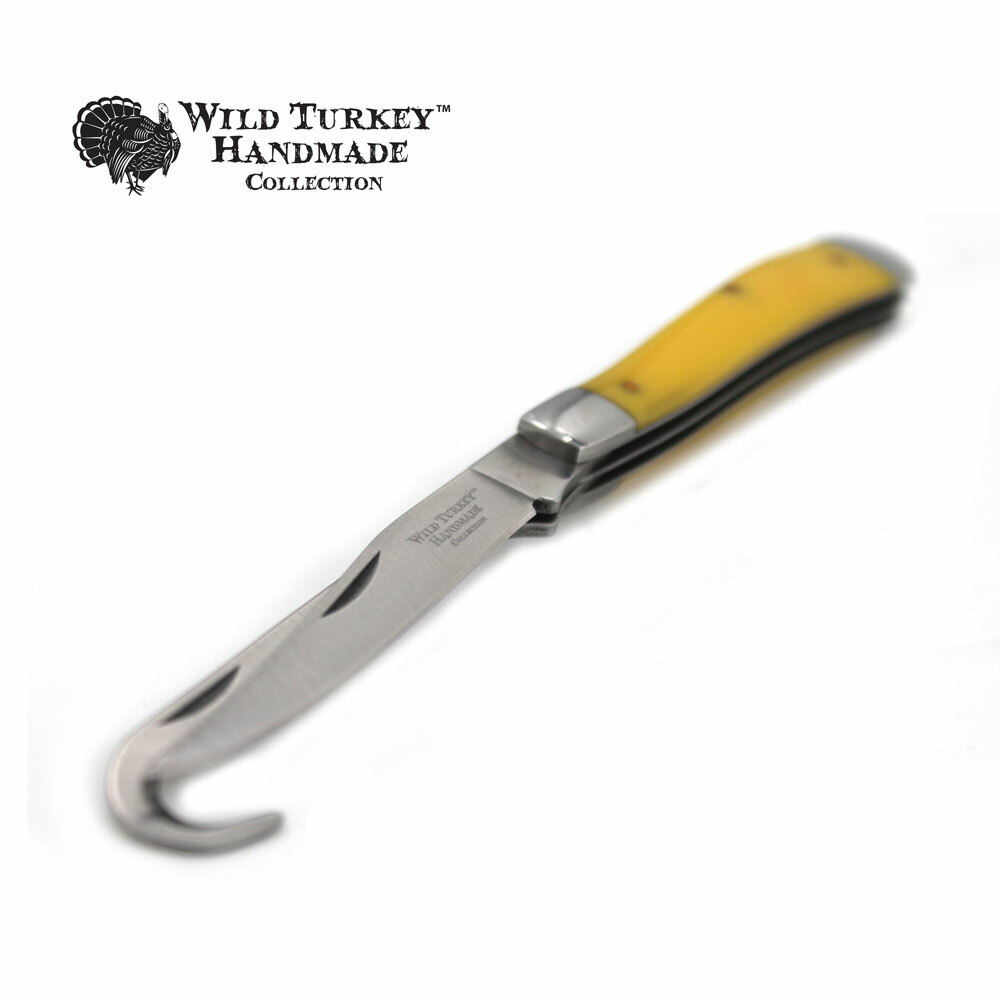 Wild Turkey Handmade Gentleman’s Gut/Hook Hoof Folding Pocket Collectors Knife