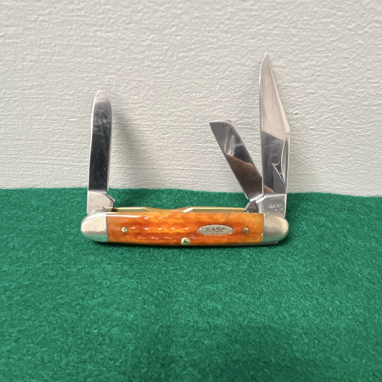 RARE CASE XX 63090 SS Harvest Orange 3 Blade great User