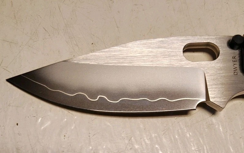 New North Mountain Blade Dwyer BBNM Frame Lock 3.62″ Bowie Blade Frag Ti Handle