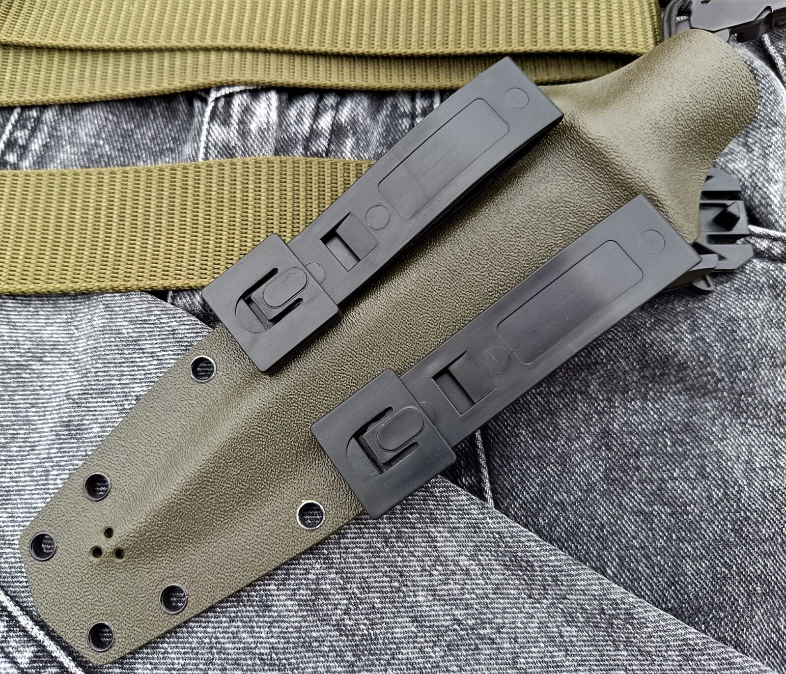 Glock 78/81 custom olive kydex sheath. Only the scabbard. Scabbard with mount
