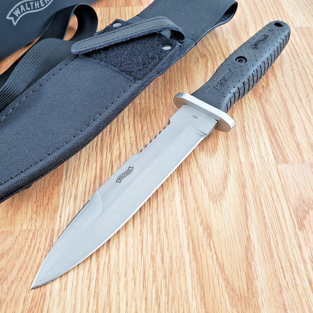 Walther P99 Tactical Fixed Knife 6″ Matte 440 Steel Blade Black Synthetic Handle