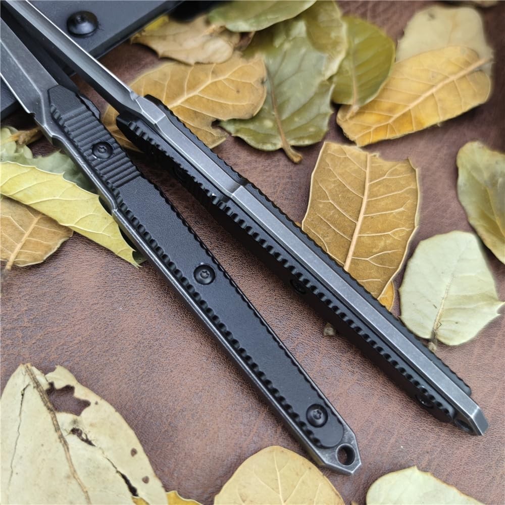 Outdoor Tactical Fixed Blade Knife With Kydex Sheath, 440C Stainless Steel Ae…