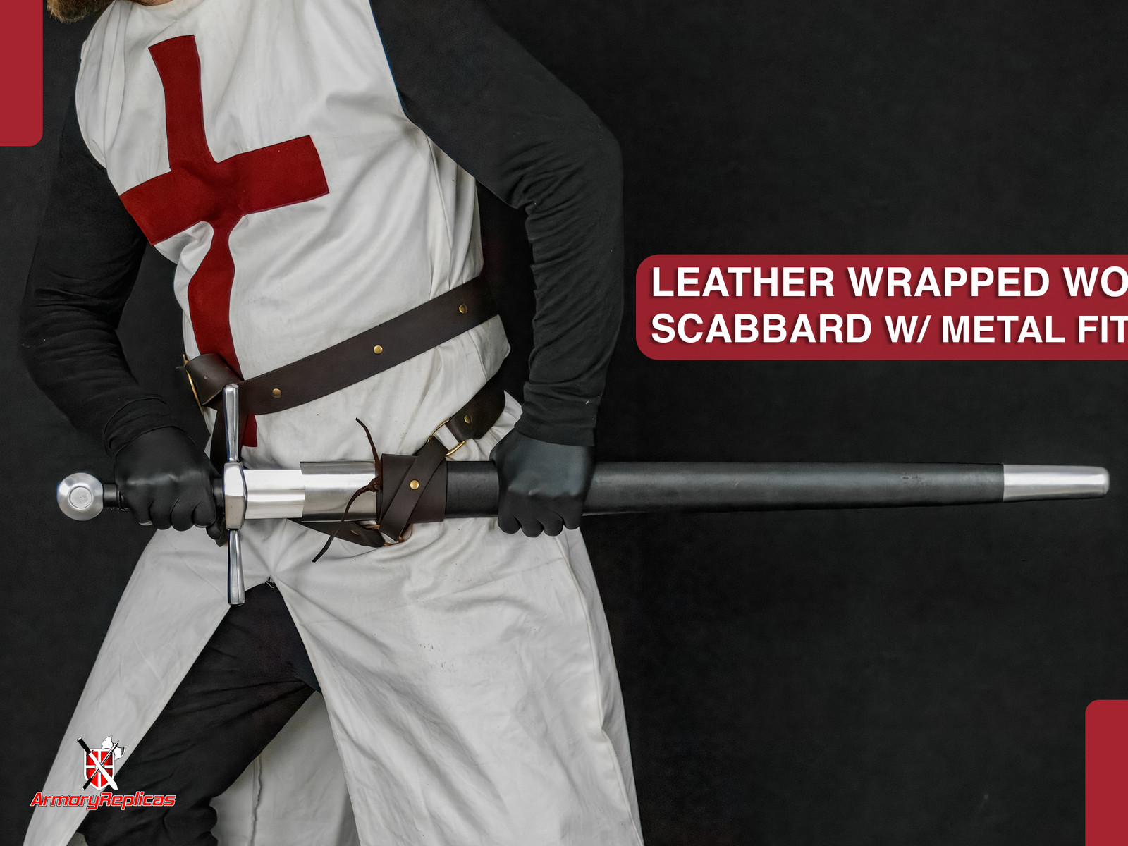 Hand Forged Arming Sword 36.75″ Full Tang EN45 Carbon Steel Reenactment Scabbard