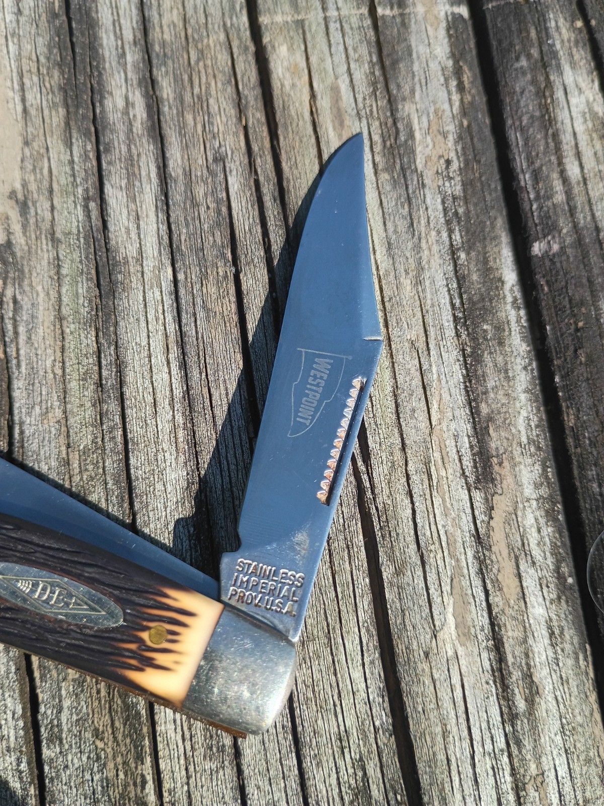 Imperial Diamond Edge 353 Stockman 4″ Closed West Point Made USA Carbon Steel ?