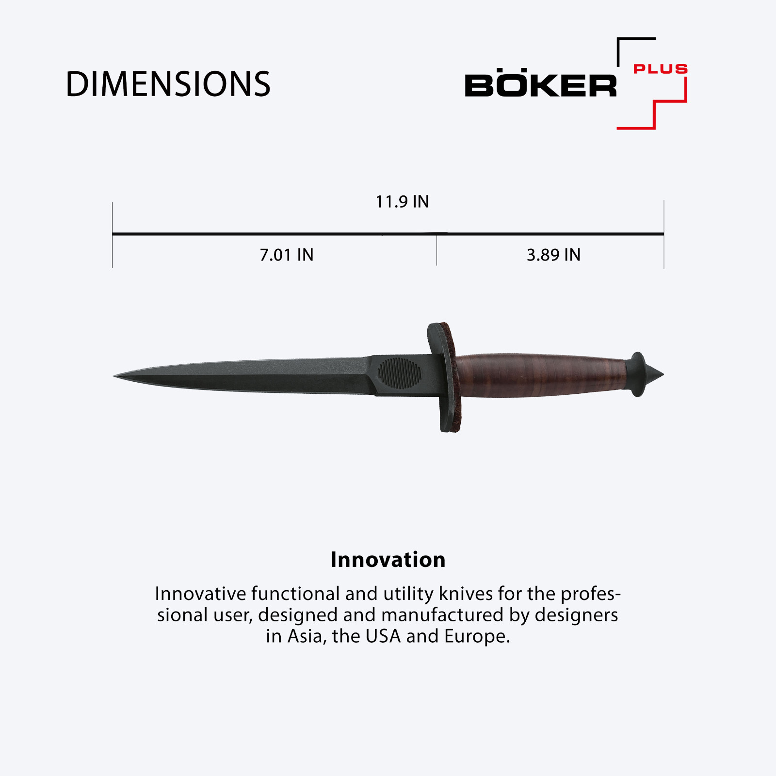 Boker Plus V-42 Devil’s Brigade 2.1 Fixed Knife 7.01″ Blade 1095 ✔️ 02BO109