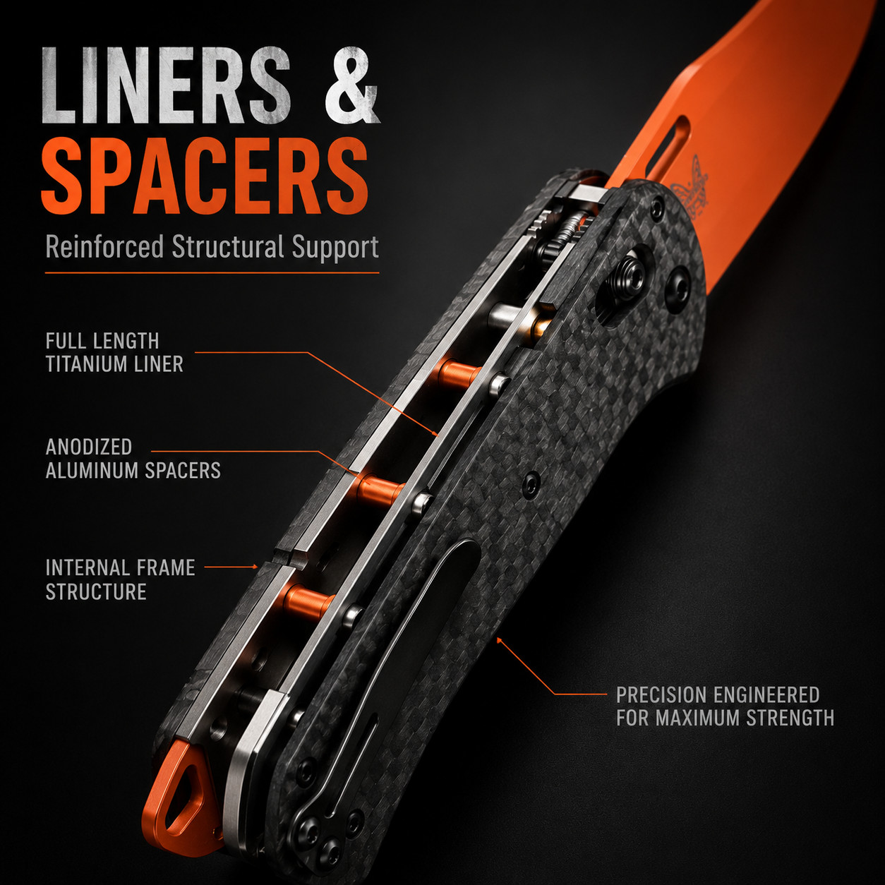 NEW 15535OR-1 Taggedout CPM Magnacut Carbon Fiber Hunting EDC Knife Free shippin