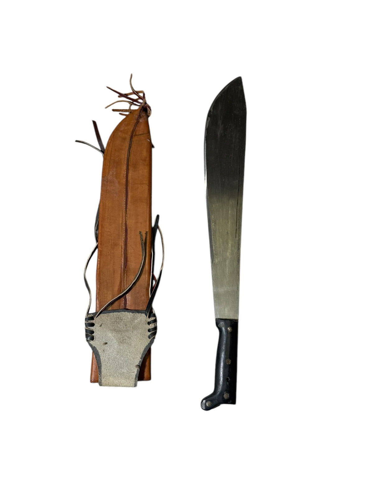 VTG La Marca Promedoca Machete 18 Inch With Ornate Tooled Leather Sheath
