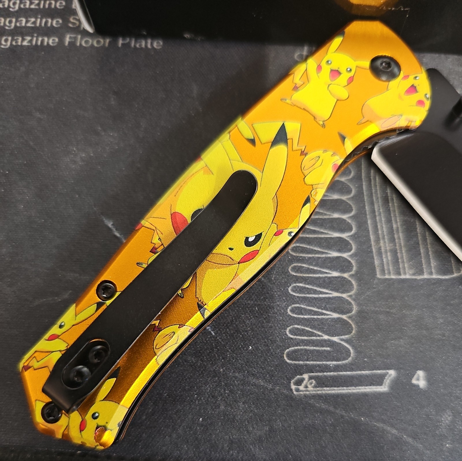 Pokemon Pikachu Drop Point Folding Pocketknife Liner Lock Clip #30