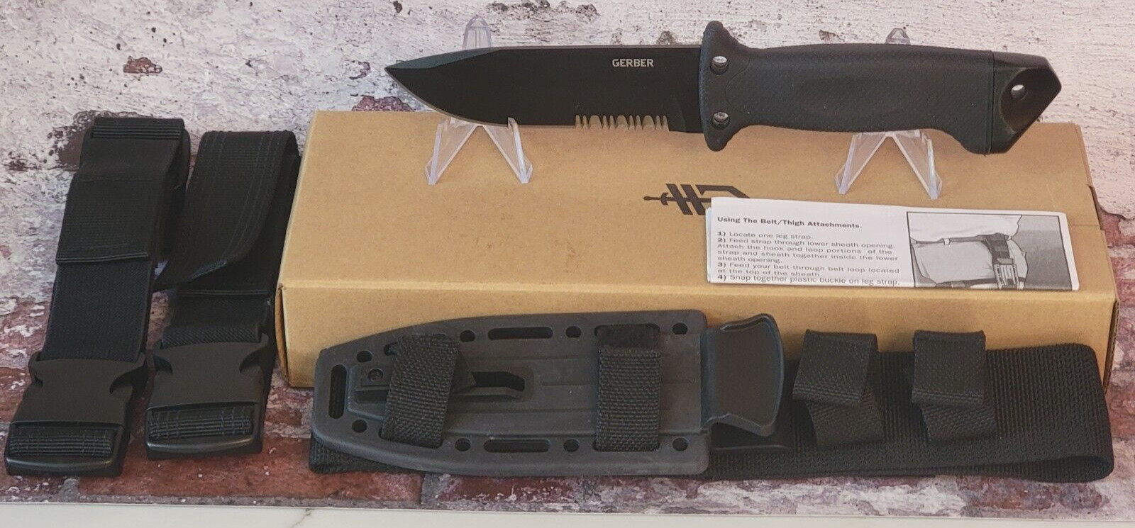 GERBER LMF II INFANTRY KNIFE WITH SHEATH Brown OR Black Plain OR Serrated *NEW*