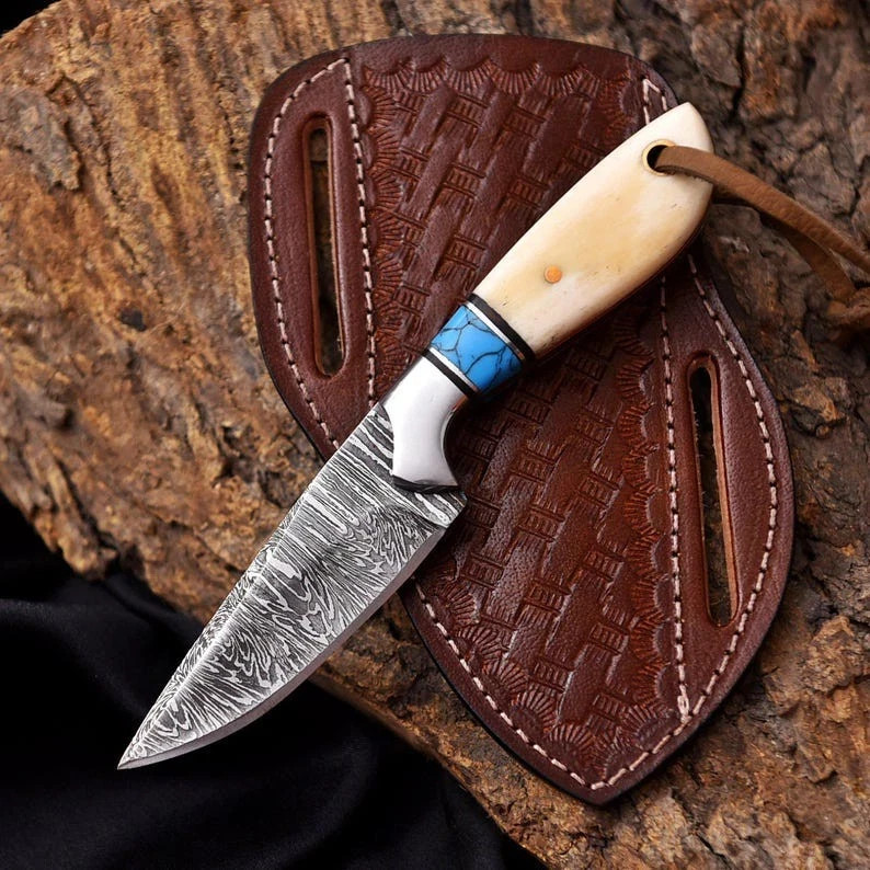 Custom Handmade Damascus Steel Lot Of 10 Skinner Knife USA IMPORT TEX PAID