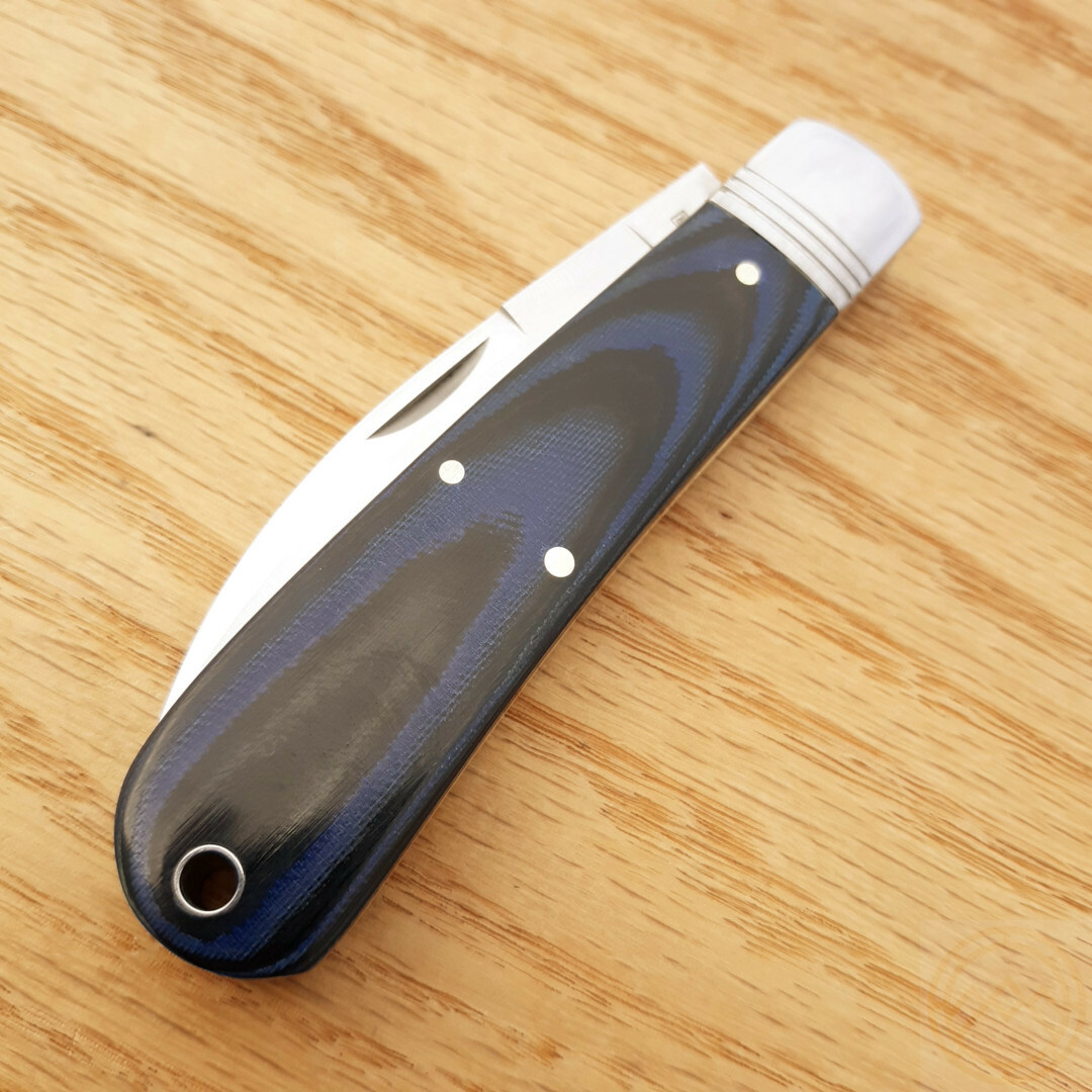 Rough Ryder Denim Folding Knife 2.88″ Stainless Steel Blade Micarta Handle 2181