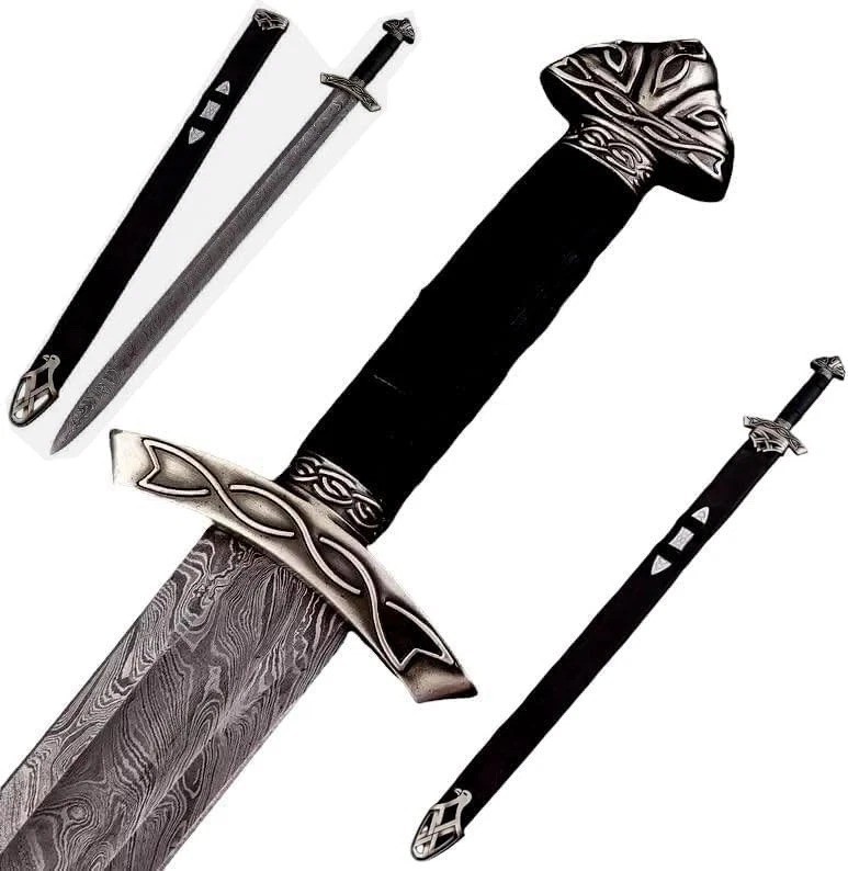 Hand Forged Damascus steel Viking Sword Sharp Battle Ready Medieval Sword