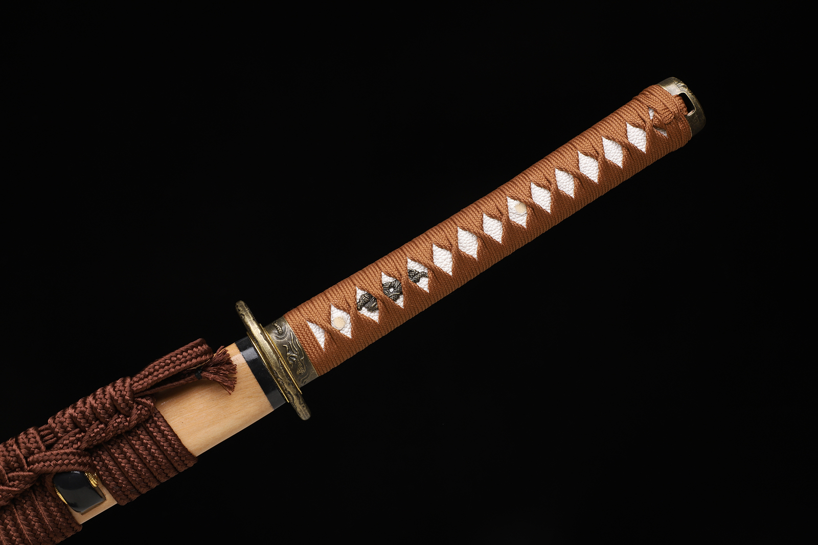 9260 Spring Steel Japanese Samurai Sword Katana Full Tang Sharp Musashi Tsuba