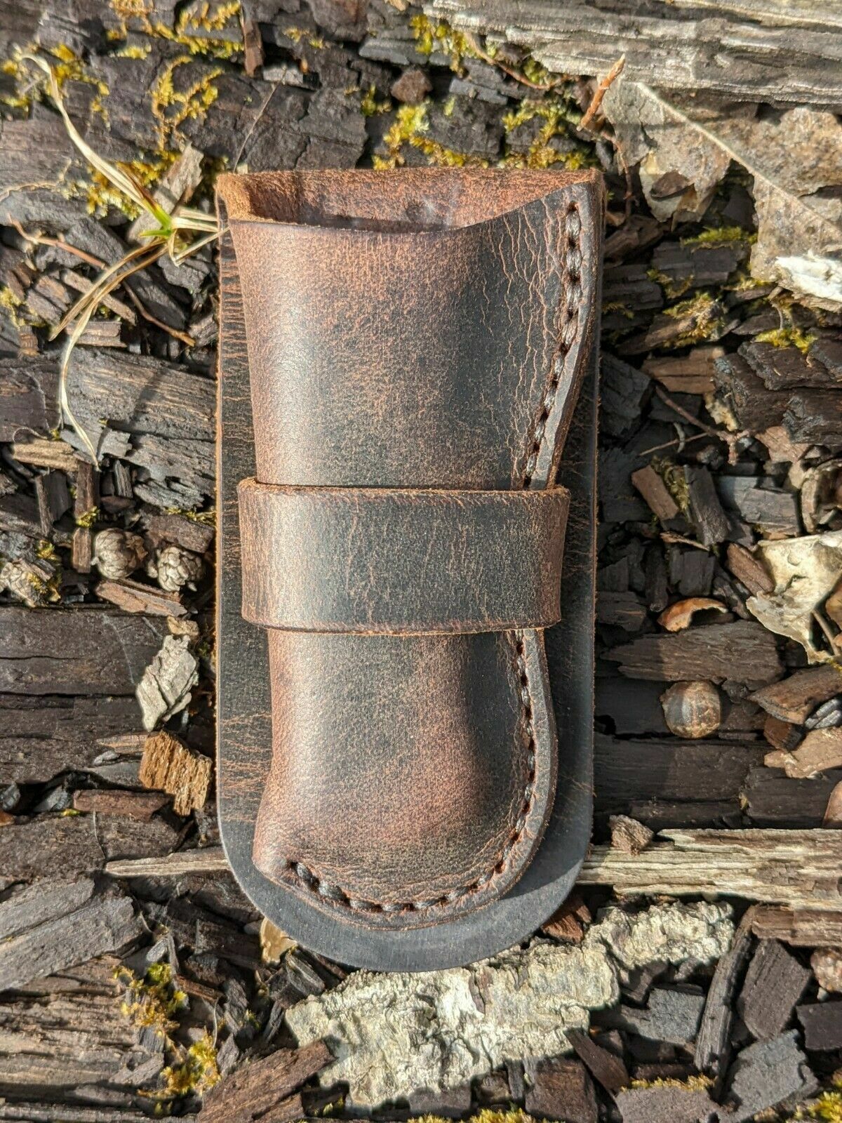 Cowboy Holster Buffalo Leather Knife Sheath For Buck 110 (Knife Not Included)