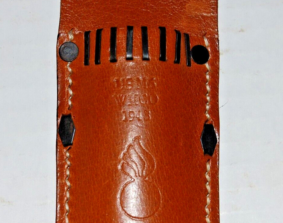 WWII M3 Fighting KA Knife w/ Leather M6 Sheath – Belt Bar – WW2 Reproduction
