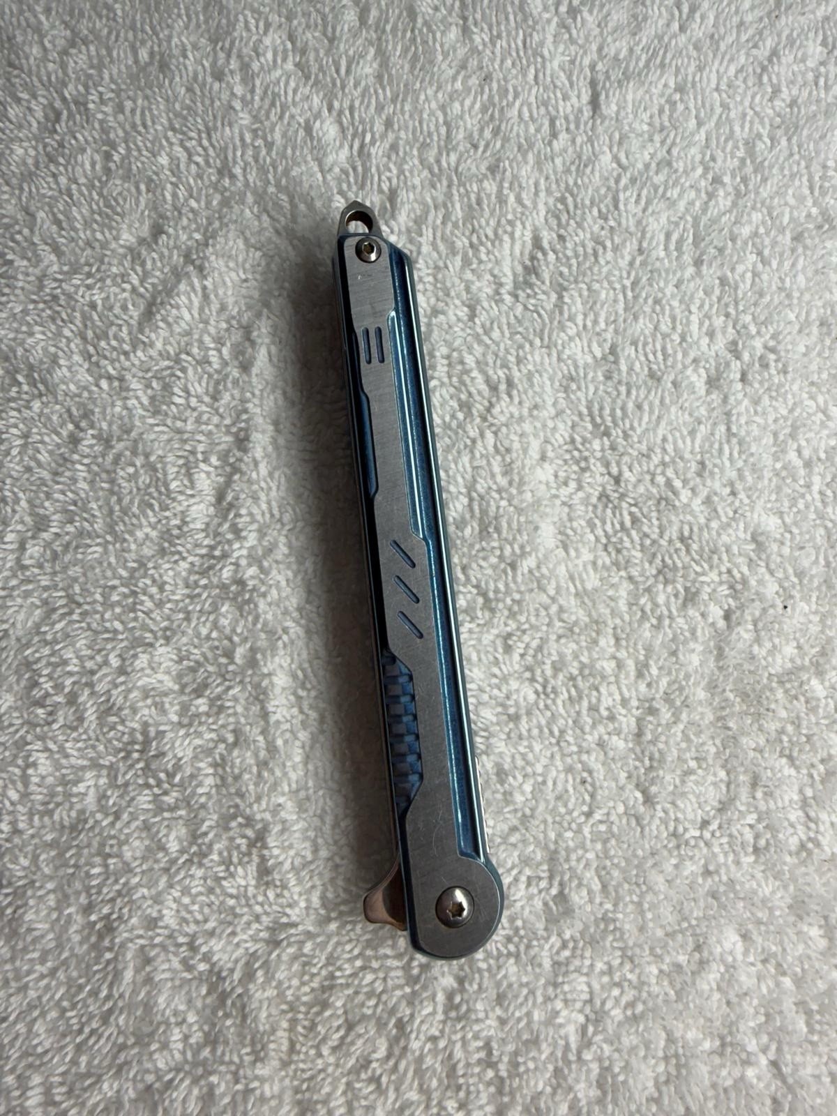 Stainless Steel EDC Pocket Knife, SS Handle, Ball Bearing Pivot, M390 Stainless