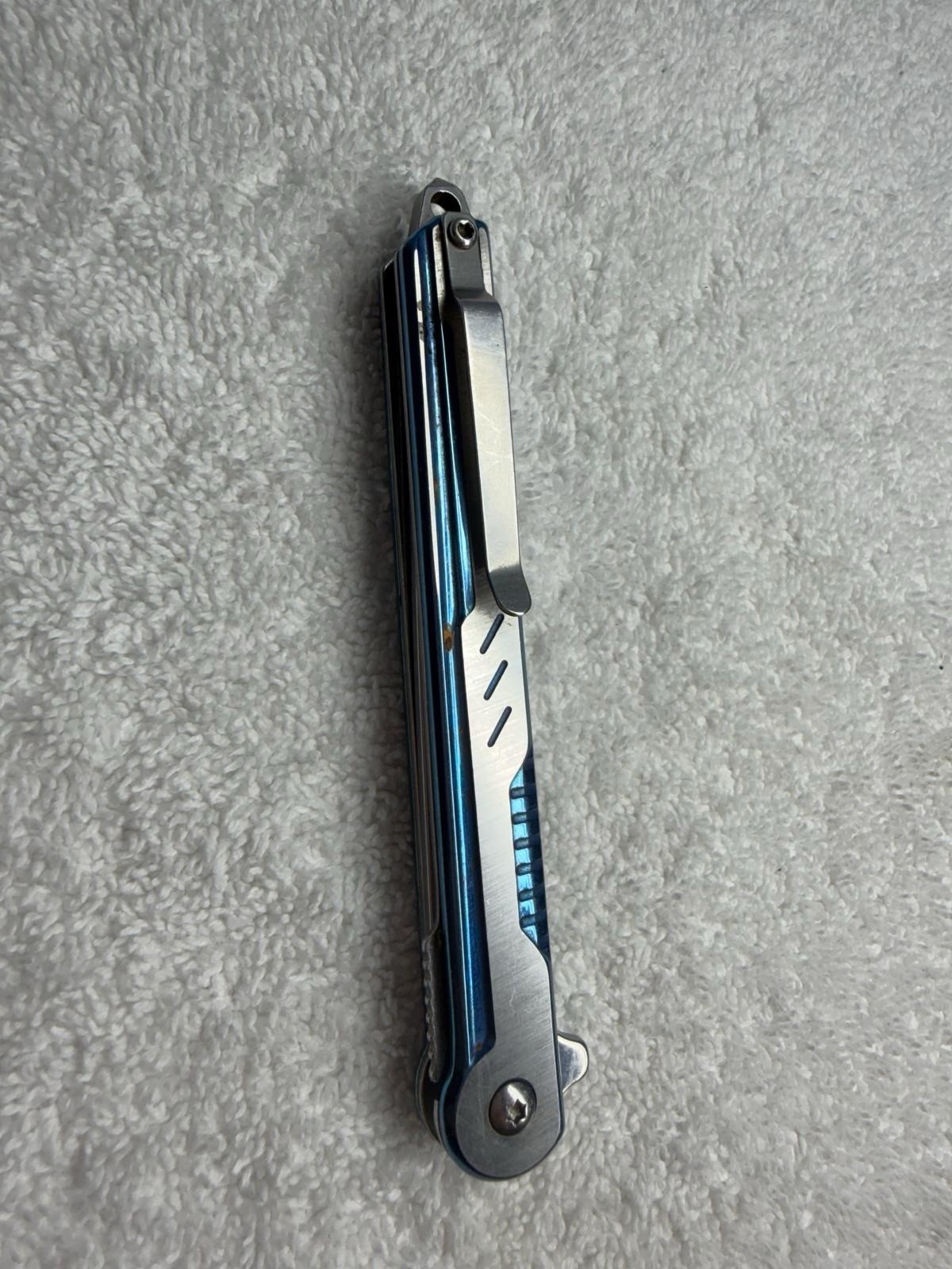 Stainless Steel EDC Pocket Knife, SS Handle, Ball Bearing Pivot, M390 Stainless