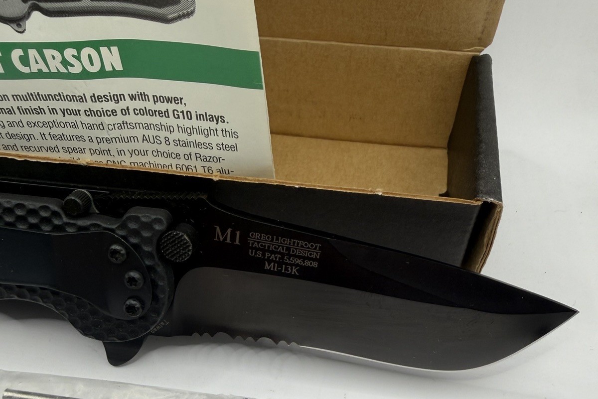 VINTAGE CRKT M1-13K Lightfoot M1 Greg Lightfoot Tanto Folding Knife NOS