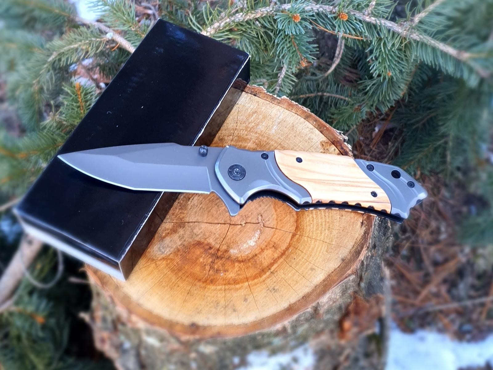 Handcrafted Wood Handle Folding Pocket Knife (3 Variations)