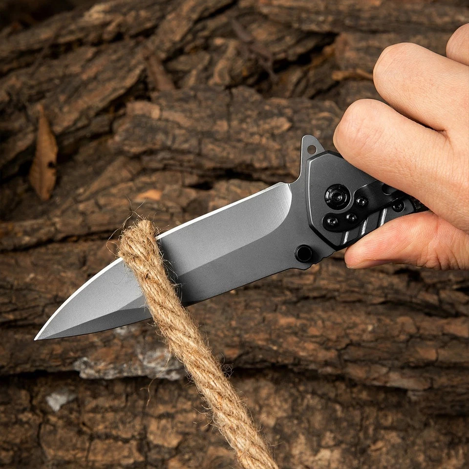 Tactical Knives Spring Opening Folding Pocket Knife with Clip Folding Knives