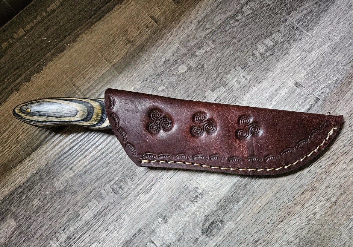 New ☑️Custom Handmade Skinner Knife w/ Leather Sheath ⚡️