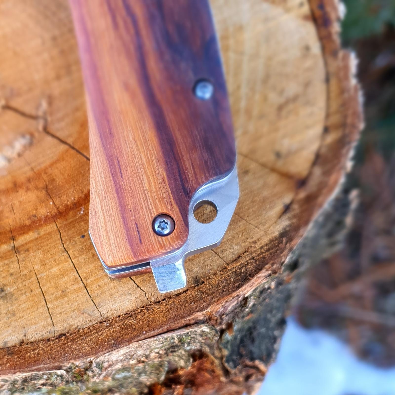Handcrafted Wood Handle Folding Pocket Knife (3 Variations)