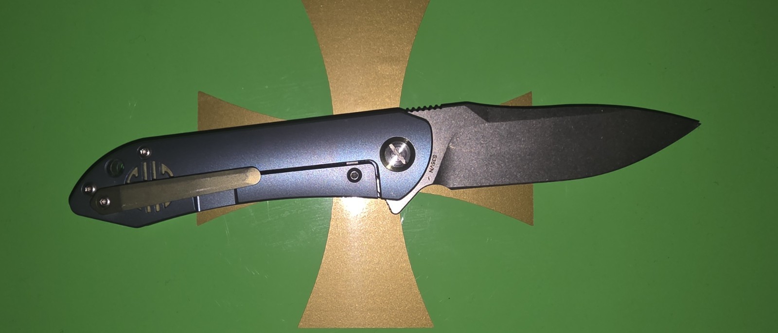 BESTECH EMPEROR BT1808B 3.11″ CPM-S35VN Blade Titanium Handle