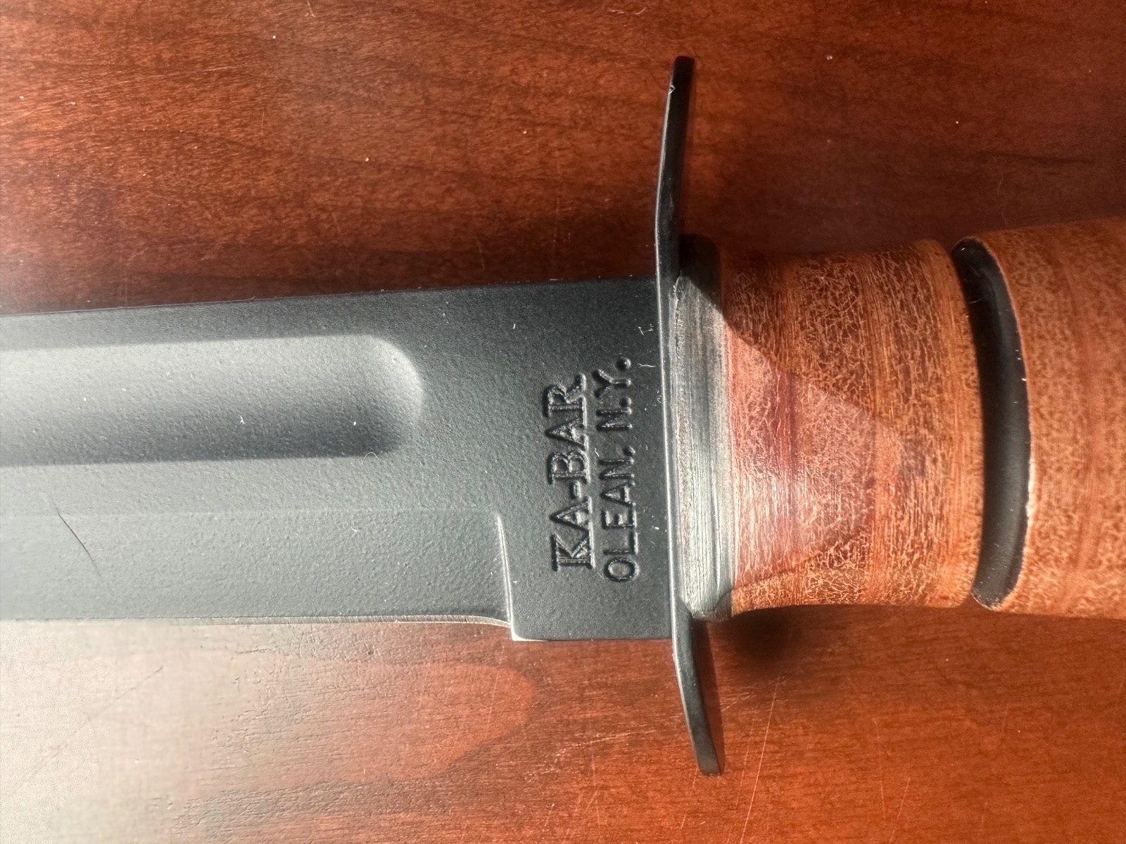 KA-BAR USMC Fighting Knife 02-1217 with .50 Cal Pen, NIB