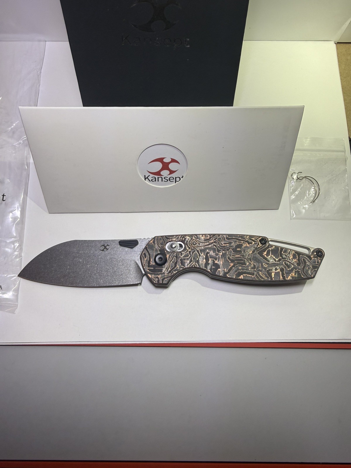 Kansept Model 6 K1022V2 Ambi Pocketknife CPM S35VN Drop Point Plain Liner NIB